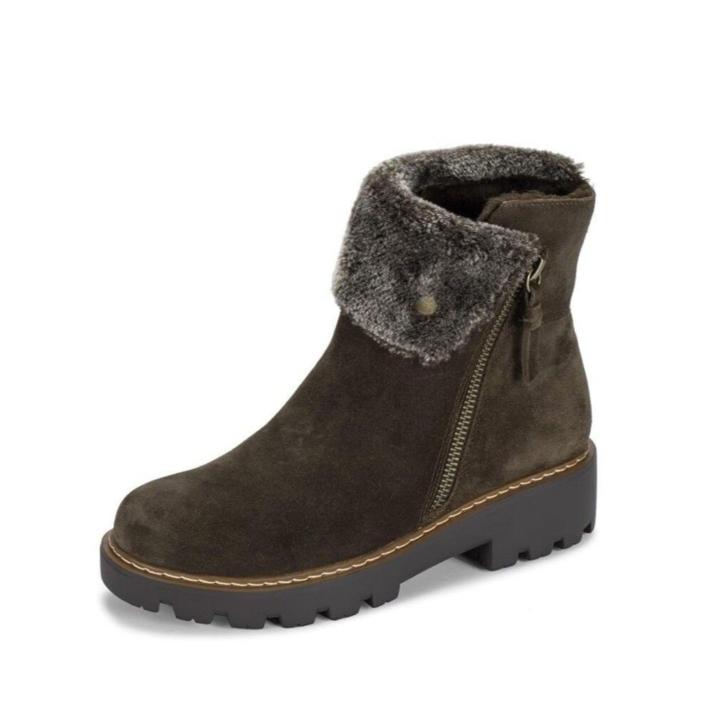 Baretraps Womens 8 M Moss Green Wyoming Lined Ankle Booties DISPLAY RV7